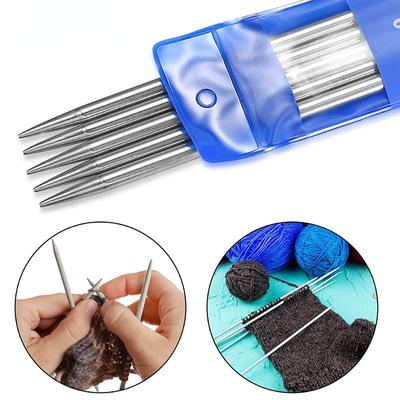 35 Teile/satz 20 CM Edelstahl Stricknadeln Set 2-5 MM Doppelspitzige Gerade Stricknadeln für Pullover Stricken