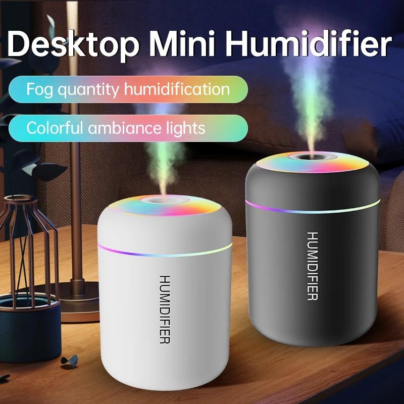 Mini Humidificateur d'Air 180ML USB Aromathérapie Diffuseur d'Arômes Électrique avec Lumières Colorées Purificateur d'Huiles Essentielles Créateur de Brume Lumières Pour Voiture Maison Chambre