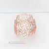 Russian 585 Purple Gold Hollow Car Flower Ring Elegant Temperament Rose Gold Plated Rhombus Ring Jewelry