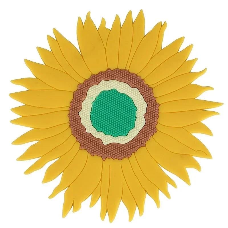 Nordic Creative Insulation Pad Tea Coaster Silicone Placemat Round High Temperature Resistant Anti-scalding Pad