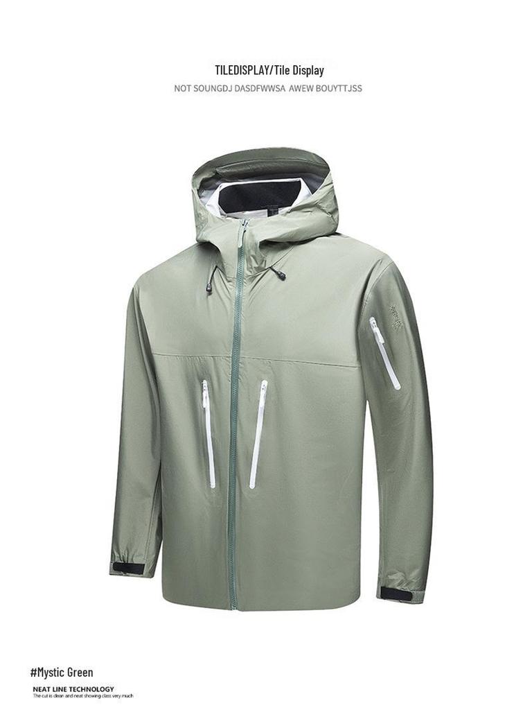 2025 New Men's and Women's Hooded Hard Shell Mountaineering Jacket - Spring/Autumn, Waterproof, Casual Style