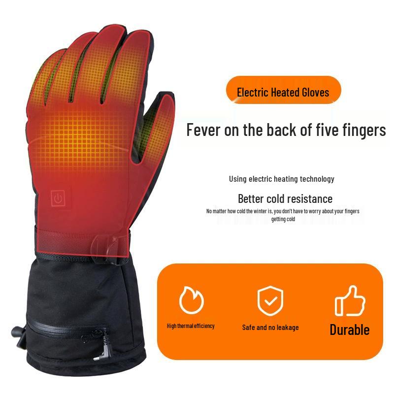 Electric Heated Touchscreen Gloves for Outdoor Skiing & Cycling