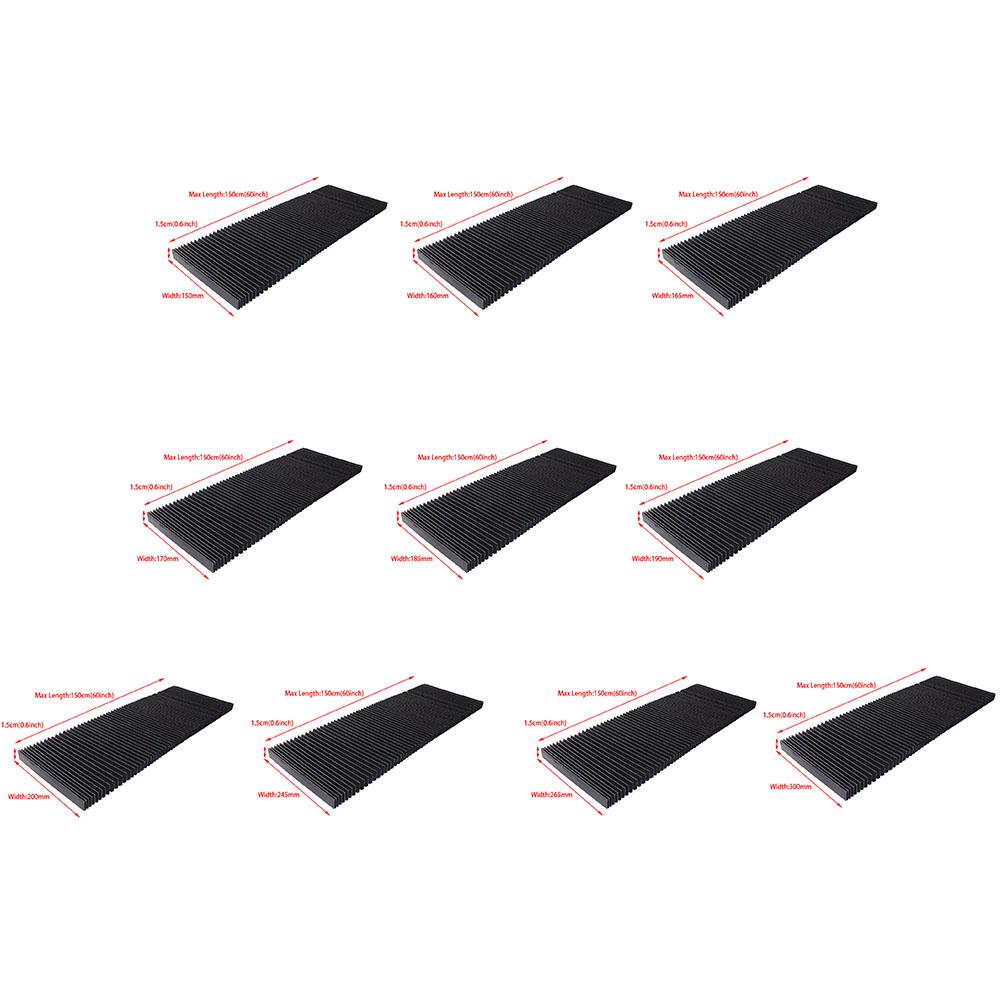 Protector de Máquina CNC Paño Antipolvo Impermeable Cubierta de Tubo Corrugado 130MM-300MM Estiramiento 1.5M Protección Flexible Plano