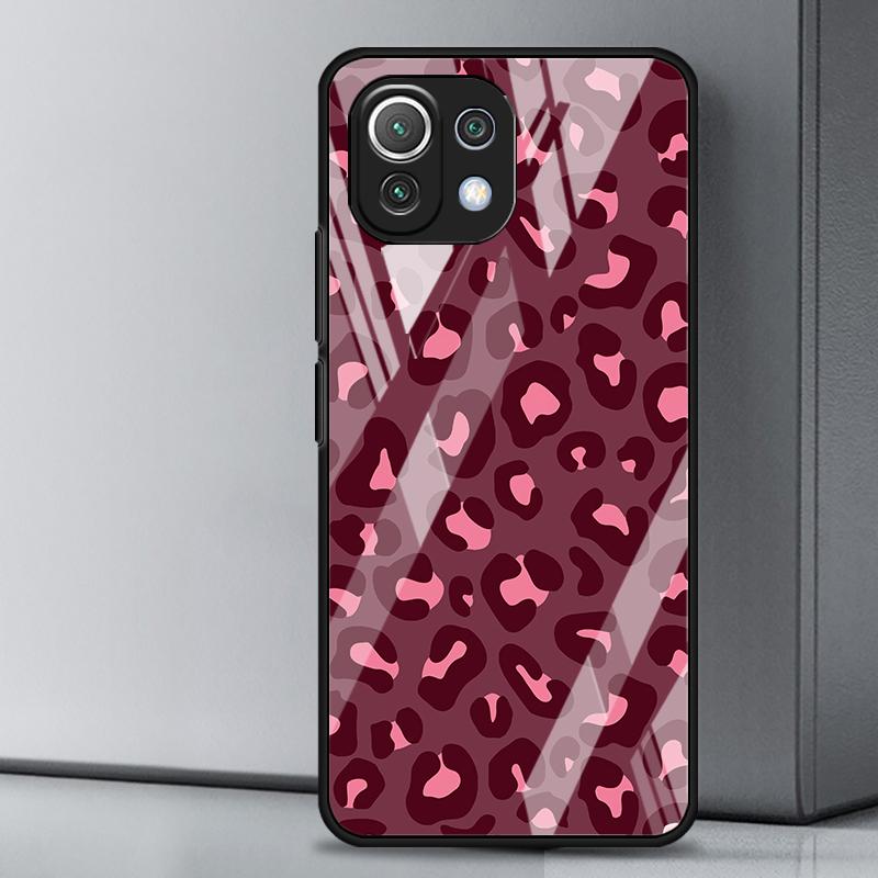 Case for Xiaomi Mi 10T 12X 13 12T 11T 11 Lite 10 Pro 12 Note 10 14 Glass Phone Cover Leopard Print