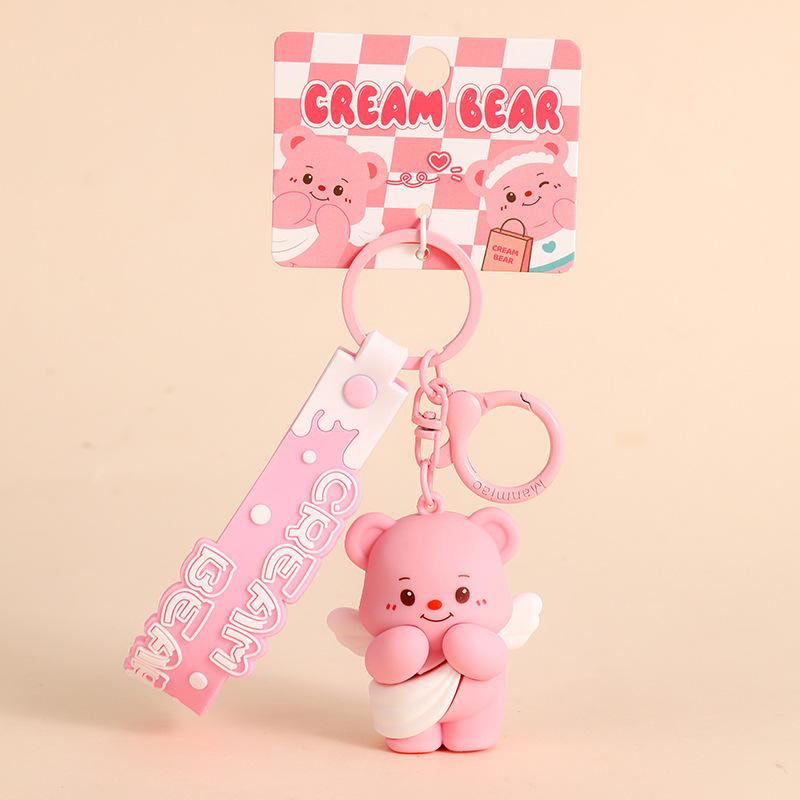Graceful Genuine Creative Cartoon Butter Bear Doll Pendant Couple Keychain Couple Bag Pendant Small Gifts
