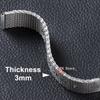 Tloušťka 3 mm 1.0 Milánský tah Nerezový náramek na hodinky 20 mm 22 mm 24 mm Unisex Univerzální Náhradní Řemínky Příslušenství