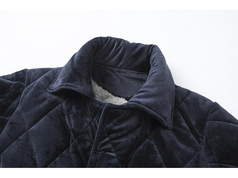Crystal Velvet Winter Cotton Home Wear Set: Thick Padded Suit for Detention Center Guard