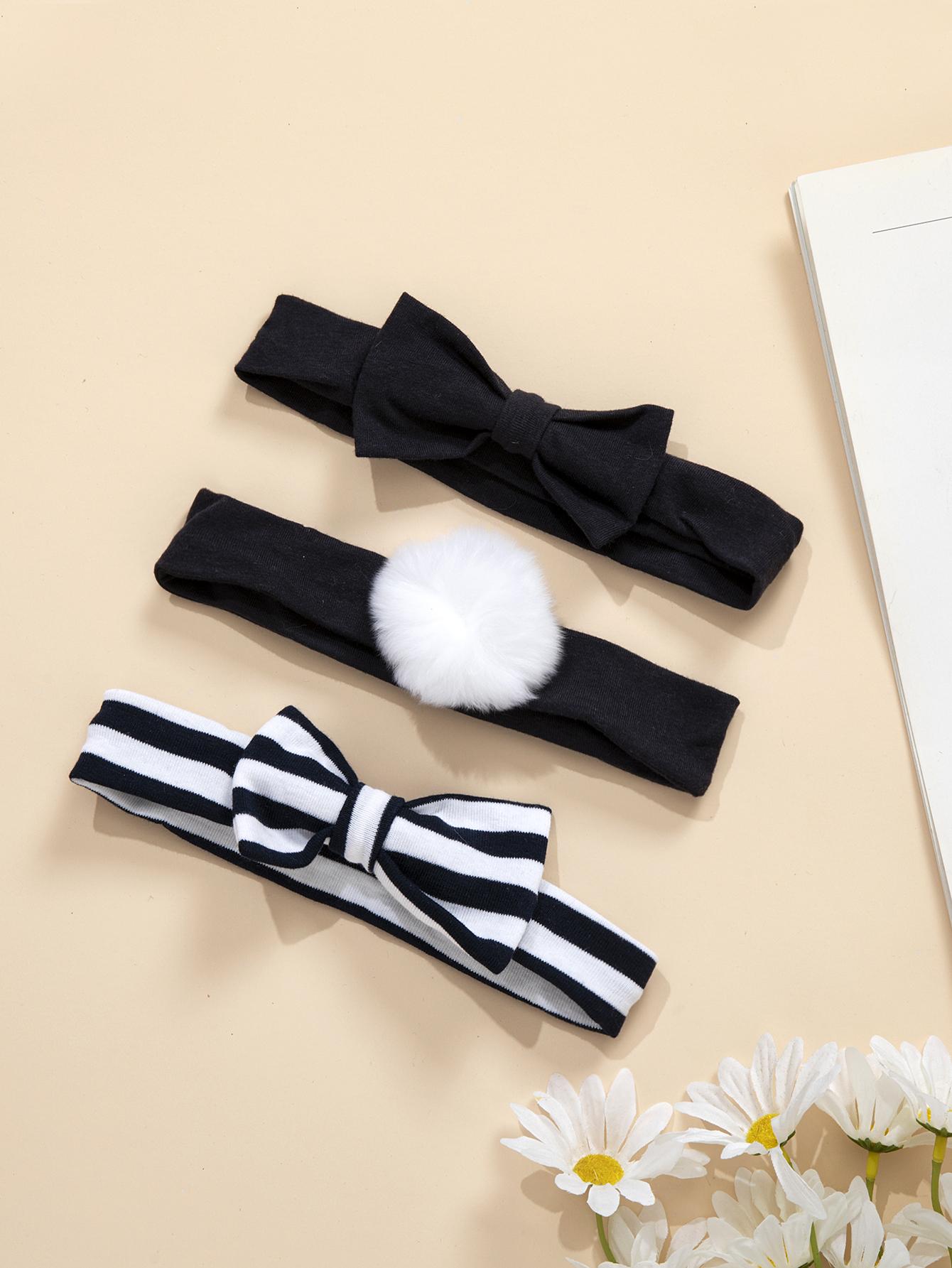 

3 шт./компл. Детские повязки на голову для новорожденных мальчиков девочек хлопковые эластичные резинки для волос детская резинка для волос банты узел повязки на голову головные уборы