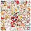 10 30 50Pcs Cartoon Vintage Animals Clipart Stickers Aesthetic Diy Kid Suitcase Skateboard Laptop Luggage Graffiti Sticker Decal
