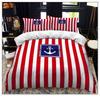 Anchor Bedding Set Ocean Style Quilt Cover Single Double Home Textile With Pillowcase For Kids Boy Home Decor Soft Duvet Cover