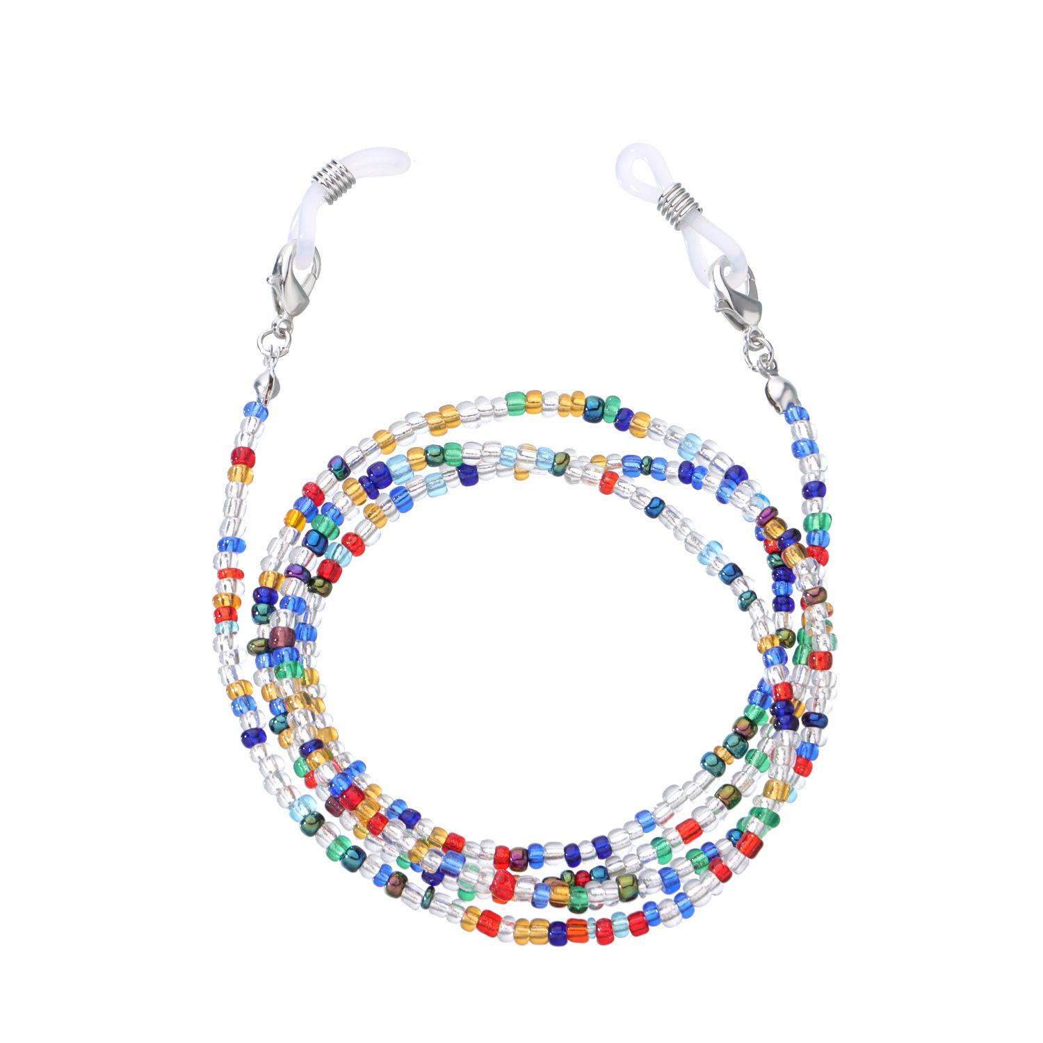 

Accessories, Hot Sale Fashion Colored Rice Bead Glasses Chain, Versatile Accessories 1-piece Set