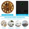 Luminous Wall Clocks Wooden Glow In The Dark Clock 12 In Silent Non-Ticking Lighted Wall Clock for Office Living Room Home Decor
