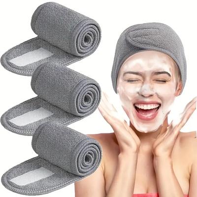 Diadema ancha ajustable para mujer: un accesorio cosmético ideal para yoga, deportes, spa, baño, ducha, maquillaje y lavado facial.