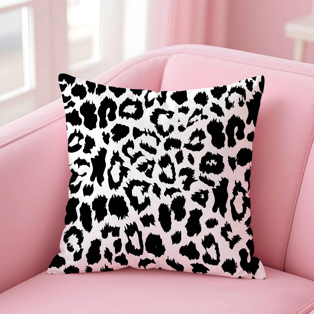 Art Leopard Print Texture Pillow Case Pattern Printing Pillowcase Living Room Sofa Cushion Cover Bedroom Room Decor