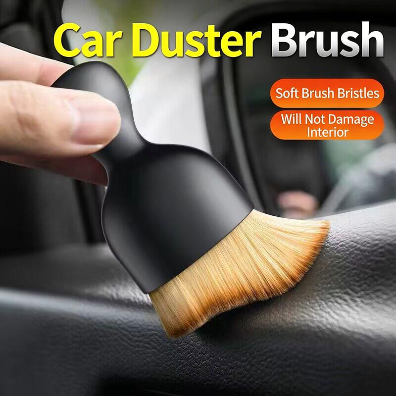 5/10Pcs Car Interior Cleaning Brush Conditioner Air Outlet Soft Fur Clean Brushes With Shells Crevice Dust Brush Tools