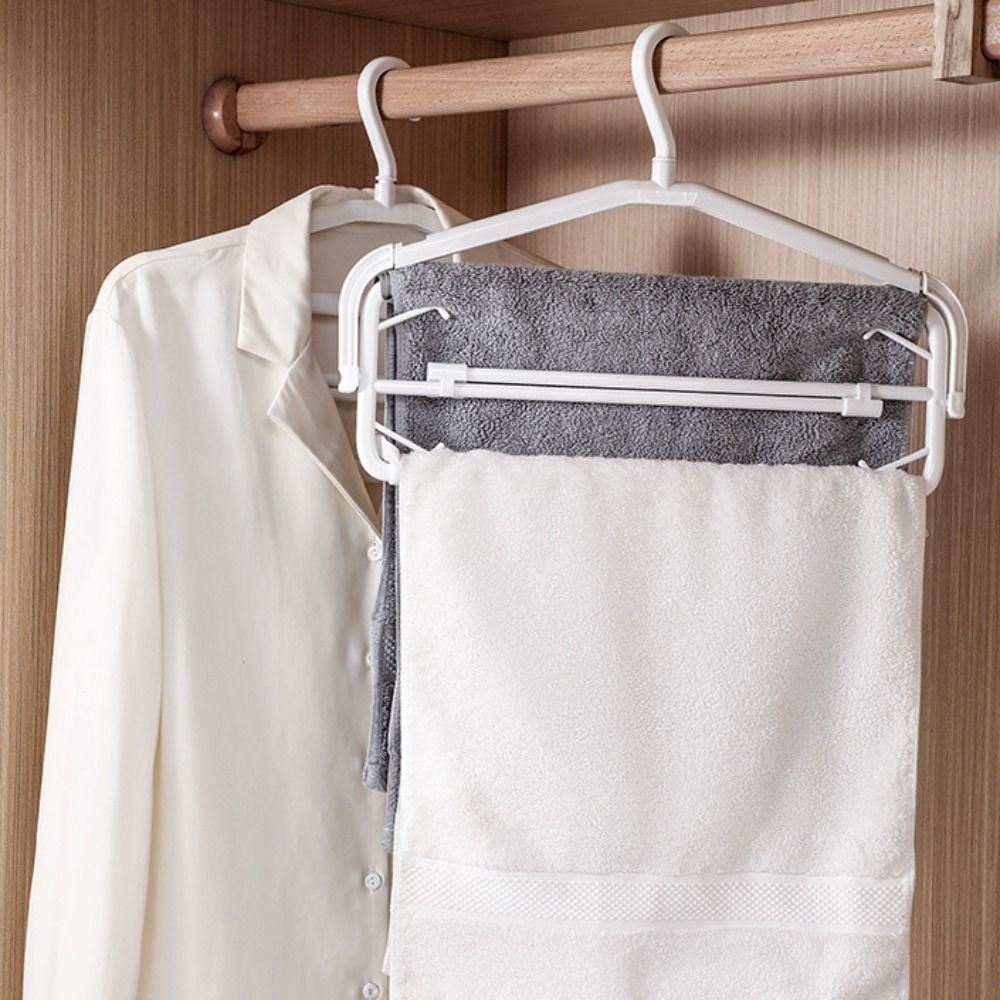 Rotatable Clothes Hanger Scalable Drying Rack Coat Towel Hanger  for Home Closet Balcony