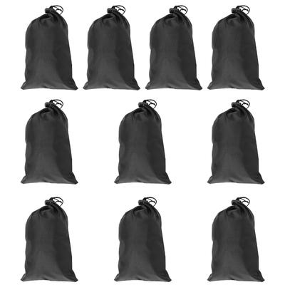 Black Drawstring Carry Bag Polyester Drawstring Pouch Waterproof Skipping Rope Storage Bag
