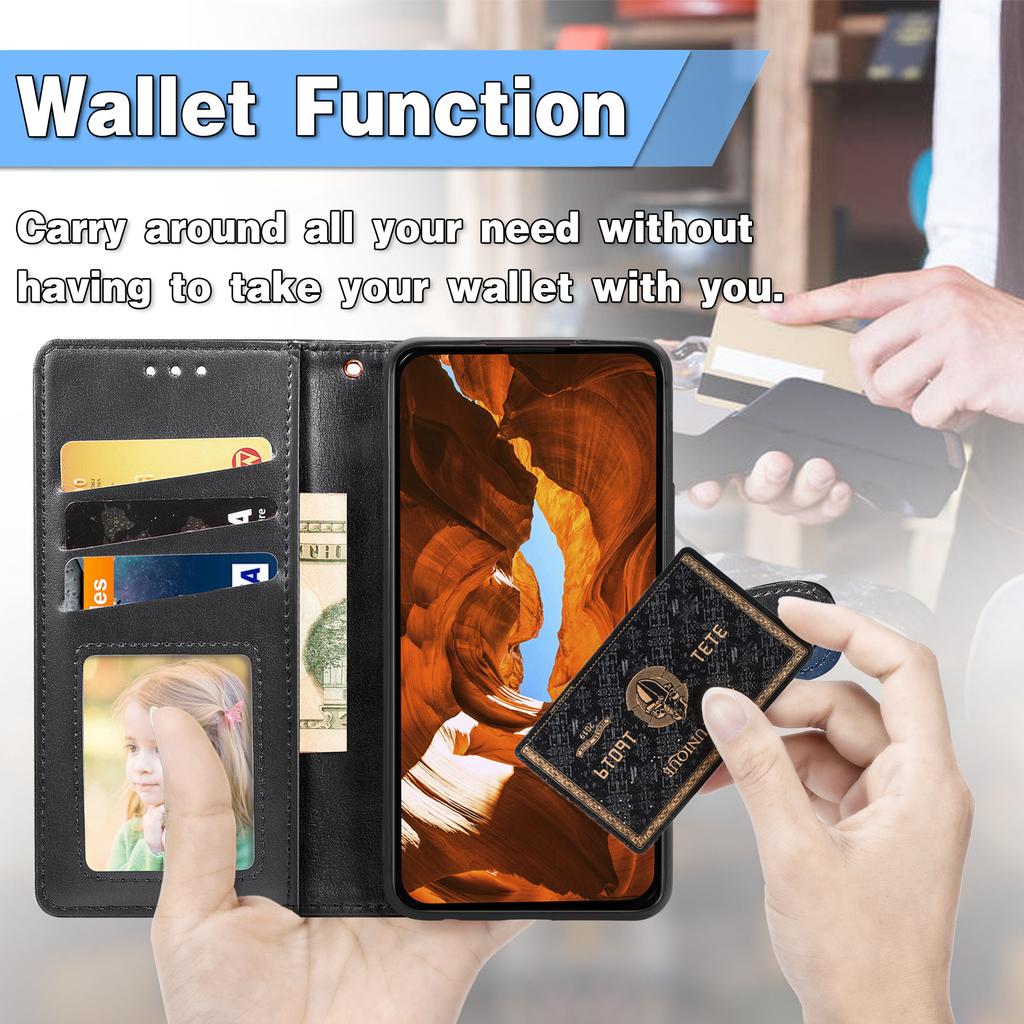 Für Xiaomi Redmi 15 5G (Global) (169mm) Case Wallet Ständer Leder Handyhülle mit Handgelenkband