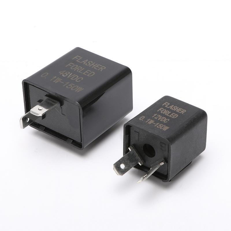 Motorcycle 12V/24V-72V Two-Pin Electric Vehicle Turn Signal Relay.