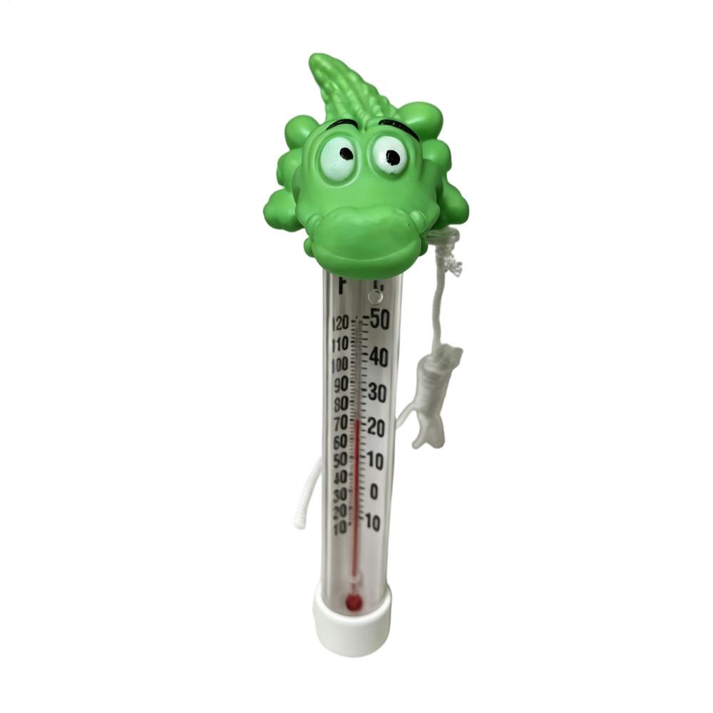 Floating Pool Temperature Gauge Crocodile Shape Floating Water Monitoring Tool Children Bath Temperature Gauge for Pool Outdoor