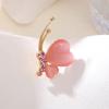 Emerald Cat's Eye Butterfly Brooch