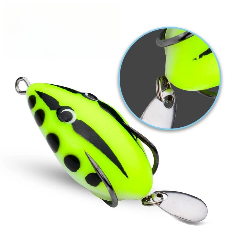 Topwater Frog Lures Lifelike Silicone Bass Bait Kit Floating Frog Lures for Fishing Pike Snakehead Salmon Trout & Catfish