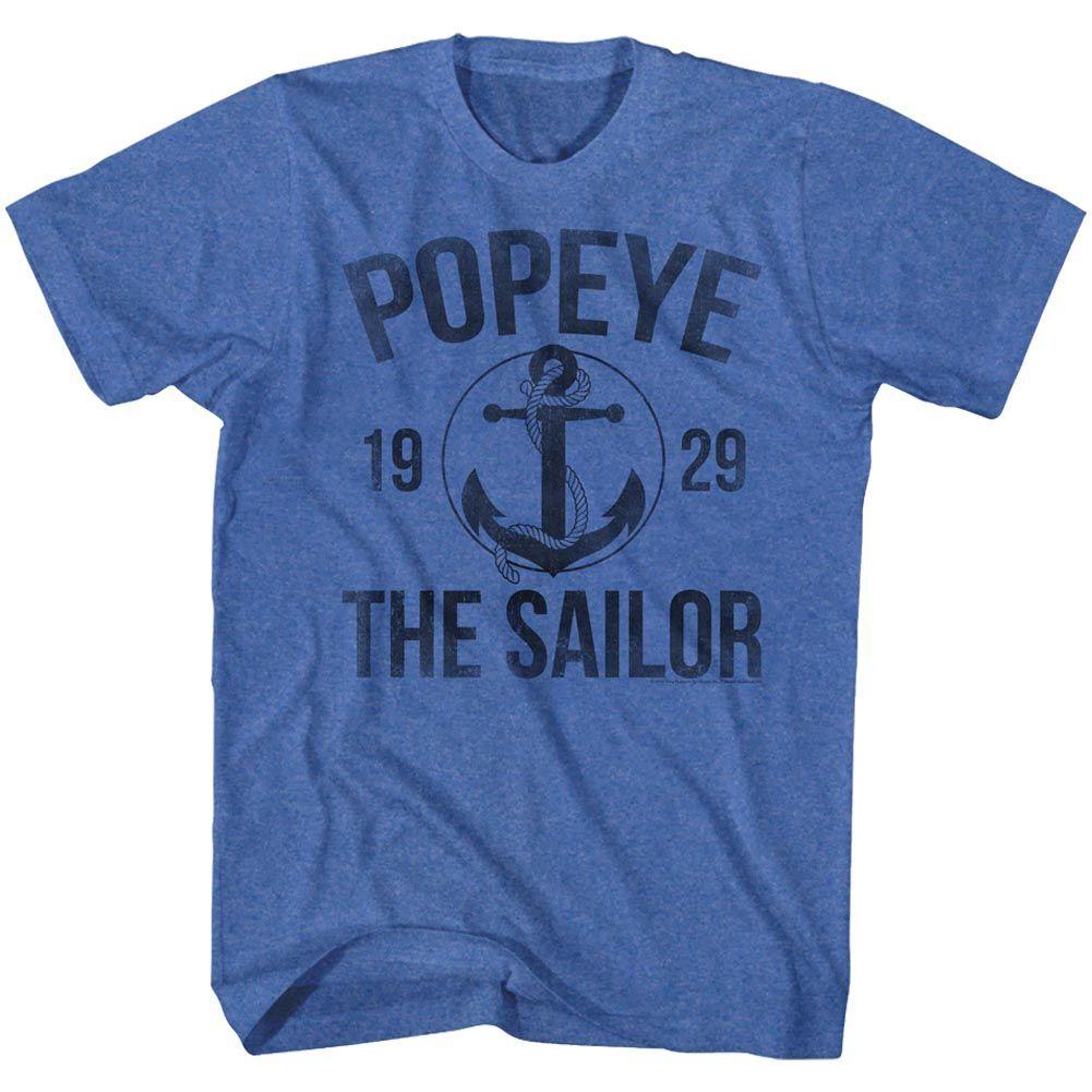 Popeye Anchor Short Sleeve Heather Adult T-shirt XXXL