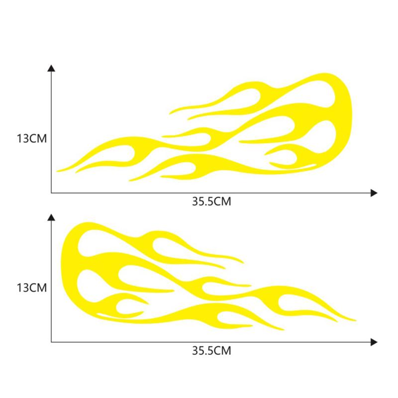 2pcs Flame Style Motorcycle Gas Tank Stickers Car Body Decals Universal Decoration D-1219