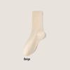 Women's Mid-Calf Cotton Socks - Sweat-Absorbent, Odor-Resistant, Non-Slip, Boneless Design for Spring and Autumn
