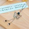 Four-Leaf Clover White Shell Fan Charm: Ancient-Style Phone Chain, Bag Pendant & Lanyard for Shoes, Clothing, and Phone Cases