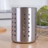 Ourunzhe Stainless Steel Household Chopstick Holder, Chopstick Cage, Tableware Tube, Double-Tube Utensil Storage Rack