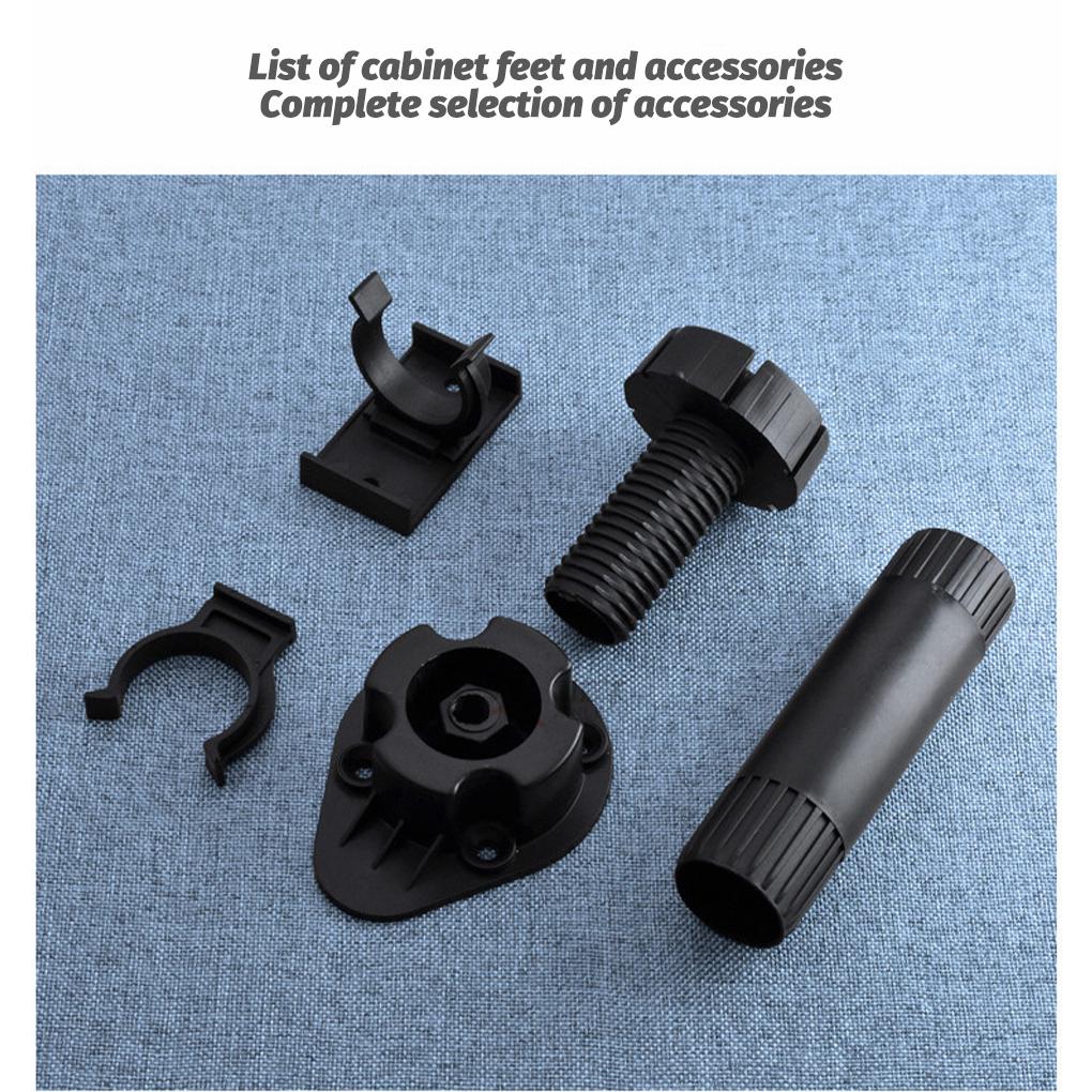 4 Pieces Adjustable Cabinet Wardrobe Closet Feet Bathroom Kitchen Chair Sofa Table Desk Nightstand Support Legs