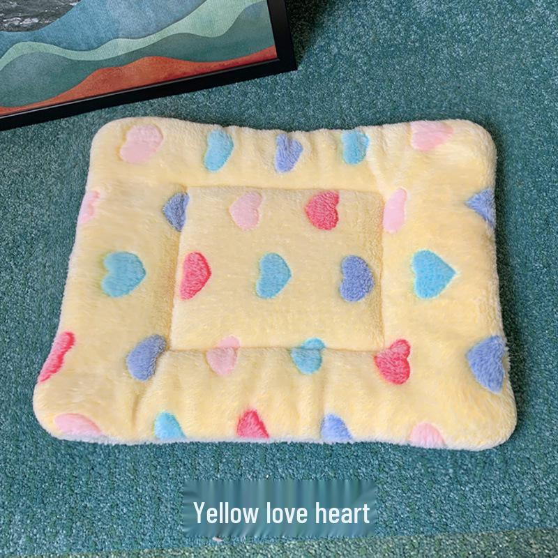 Thickened Winter Warm Pet Cushion: Flannel Cartoon Sleeping Mat for Cats and Dogs