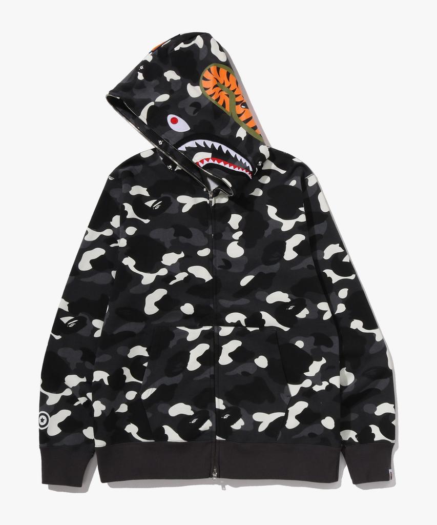 Bape City Camo Shark Regular Fit Full Zip Hoodie (M) Black