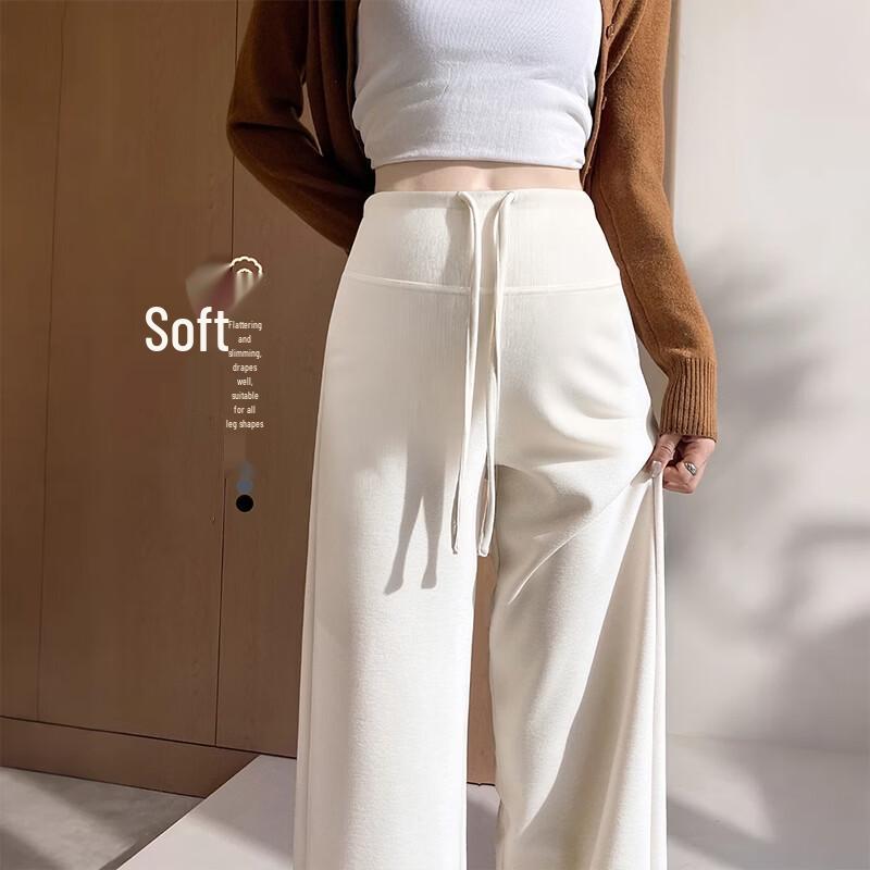 Women's Fleece-Lined Maternity Wide-Leg Casual Pants