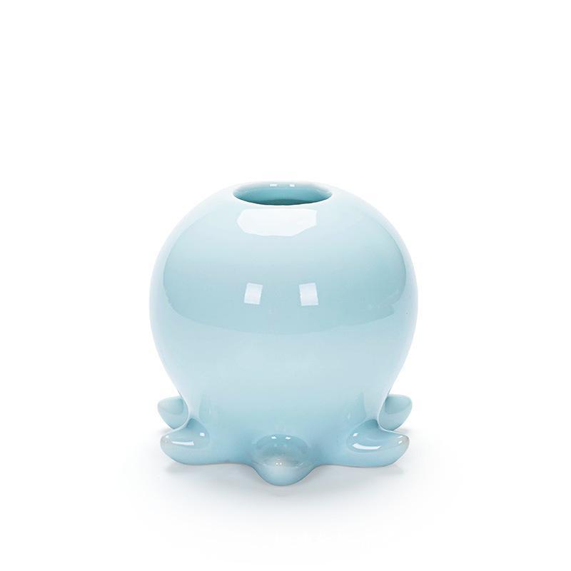 3D Home Furnishing Crafts Hydroponic Flower Inserted Creative Celadon Whale Elephant Flower Pot,home Ceramic Pot Vase Decoration