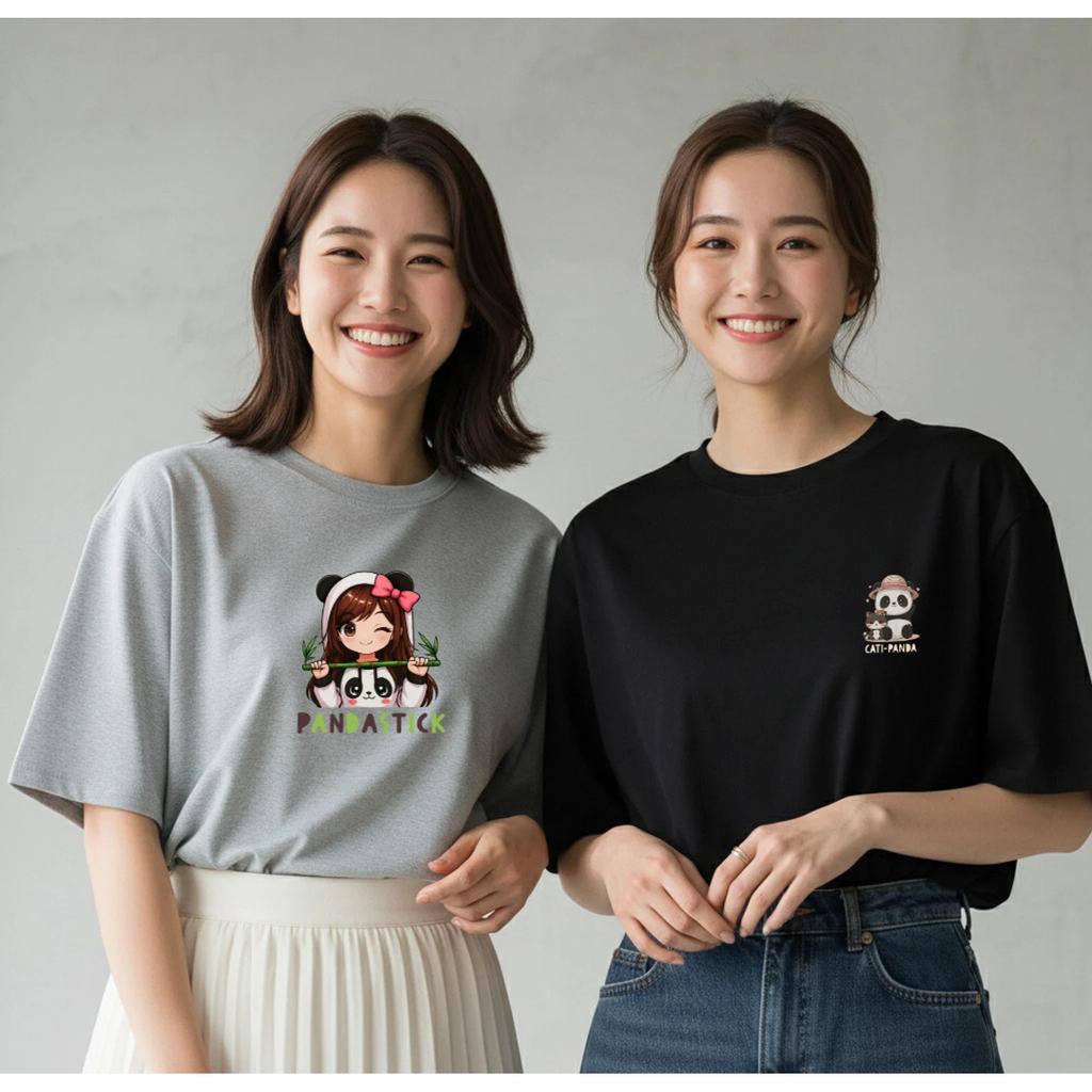 Pack of 2 Women Printed Round Neck Half Sleeves Polycotton Multicolor Tshirt