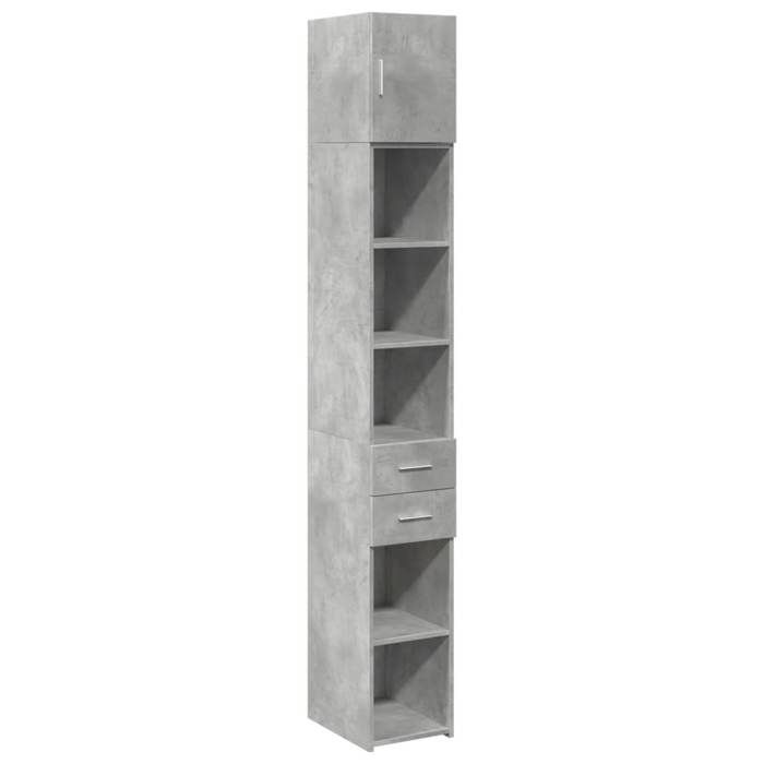 VidaXL Slim Storage Cabinet Concrete Grey 30x42.5x225 Cm, Bathroom Storage Cabinet, Storage Unit of 3281269