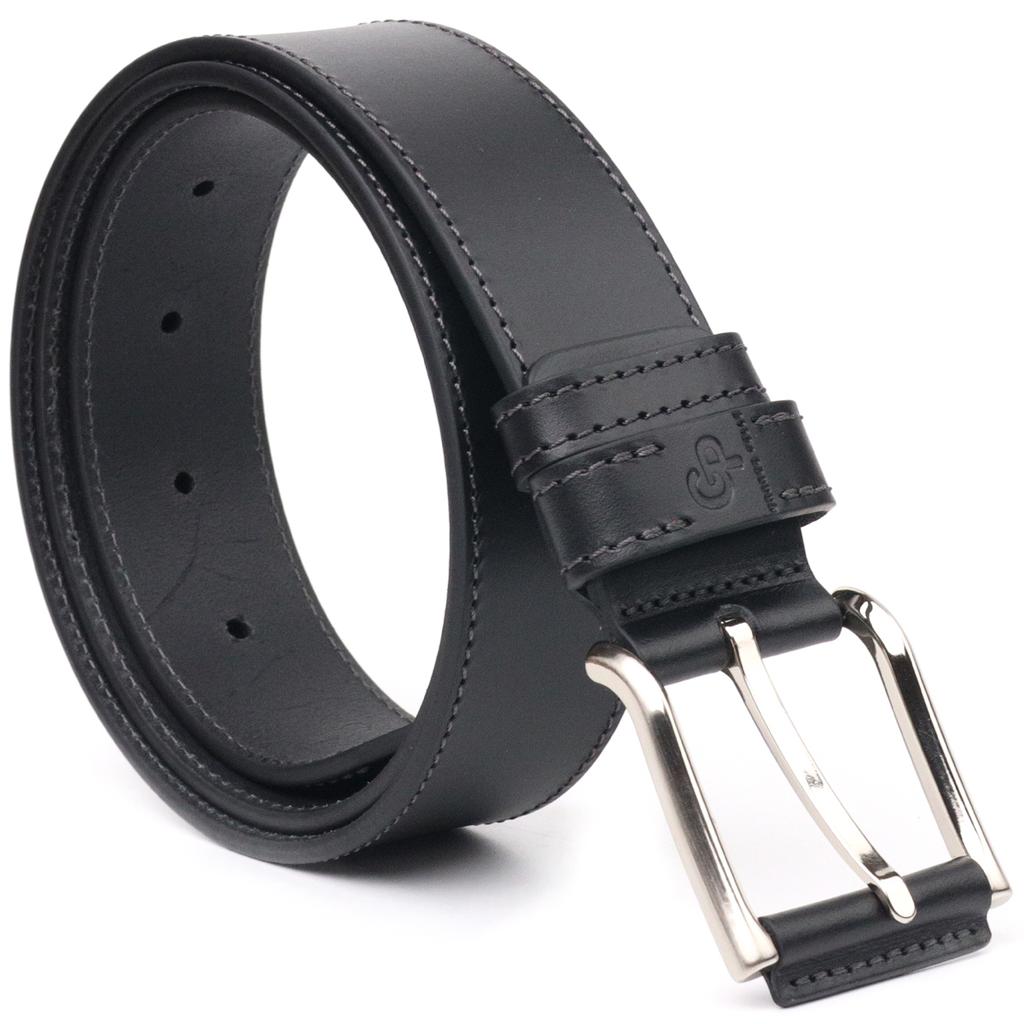 Reliable Men's Leather Belt GRANDE PELLE Leather Belt 21467 Black