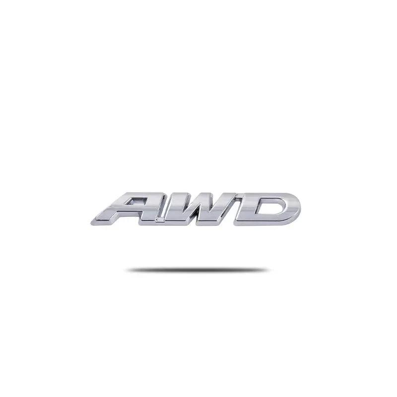 3D Metal AWD Logo Universal Car Emblem Fender Badge Trunk Decal Sticker For VW Toyota Honda CRV XRV MAZDA 4WD SUV 4x4 Off Road zs9