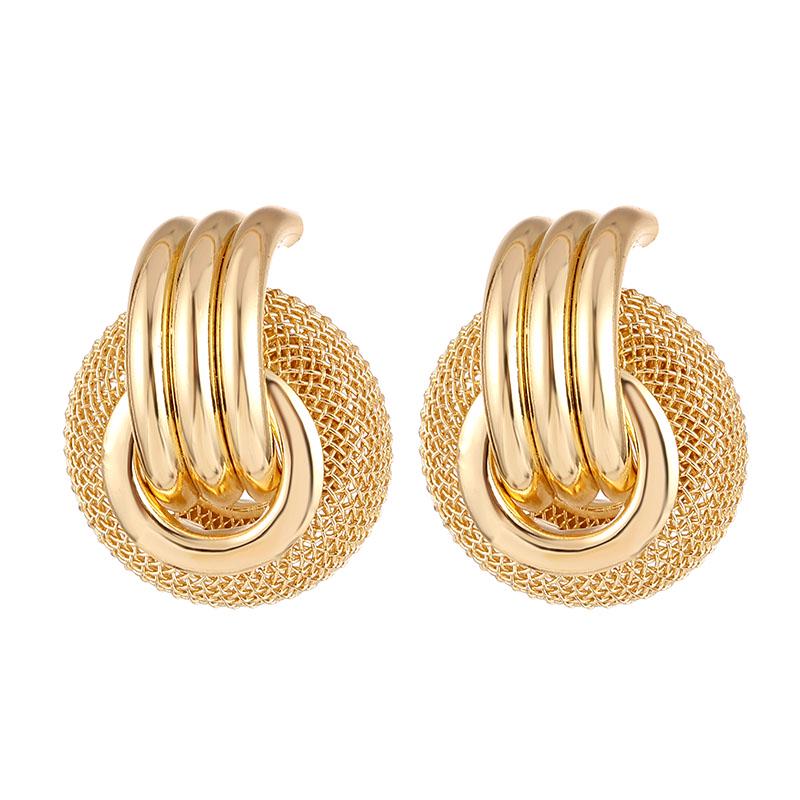 Hot Selling Vintage Earrings Women Big Gold Color Geometric Statement Metal Drop Earrings Jewelry Accessories