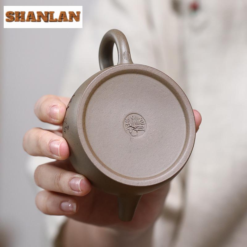 120ml Retro Yixing Purple Clay Teapots Handmade Qin Quan Pot Raw Ore Section Mud Tea Brewing Kettle With Infuser Zisha Tea Set