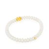 [TOUS] 18K Gold Sweet Dol's Pearl Stretch Bracelet 015911000