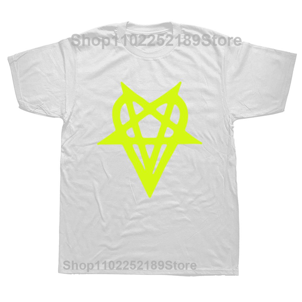 Vintage potisk tričko s krátkým rukávem Destroy Lonely Streetwear Hip Hop Goth Korejská móda Kpop Krátký rukáv Pánské oblečení