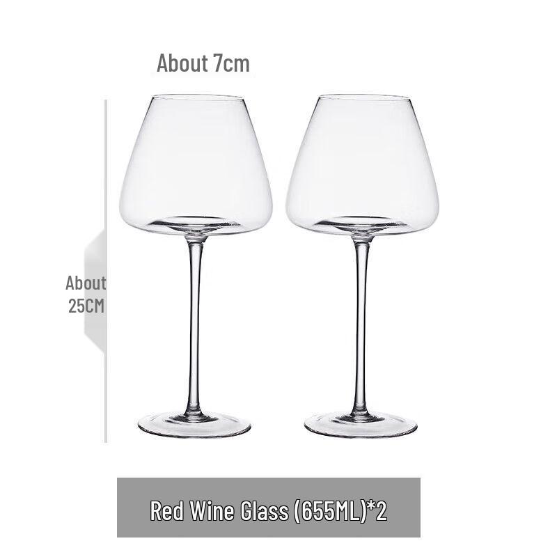 Qiuqiao Light Luxury Handmade Crystal Wine Glass Set