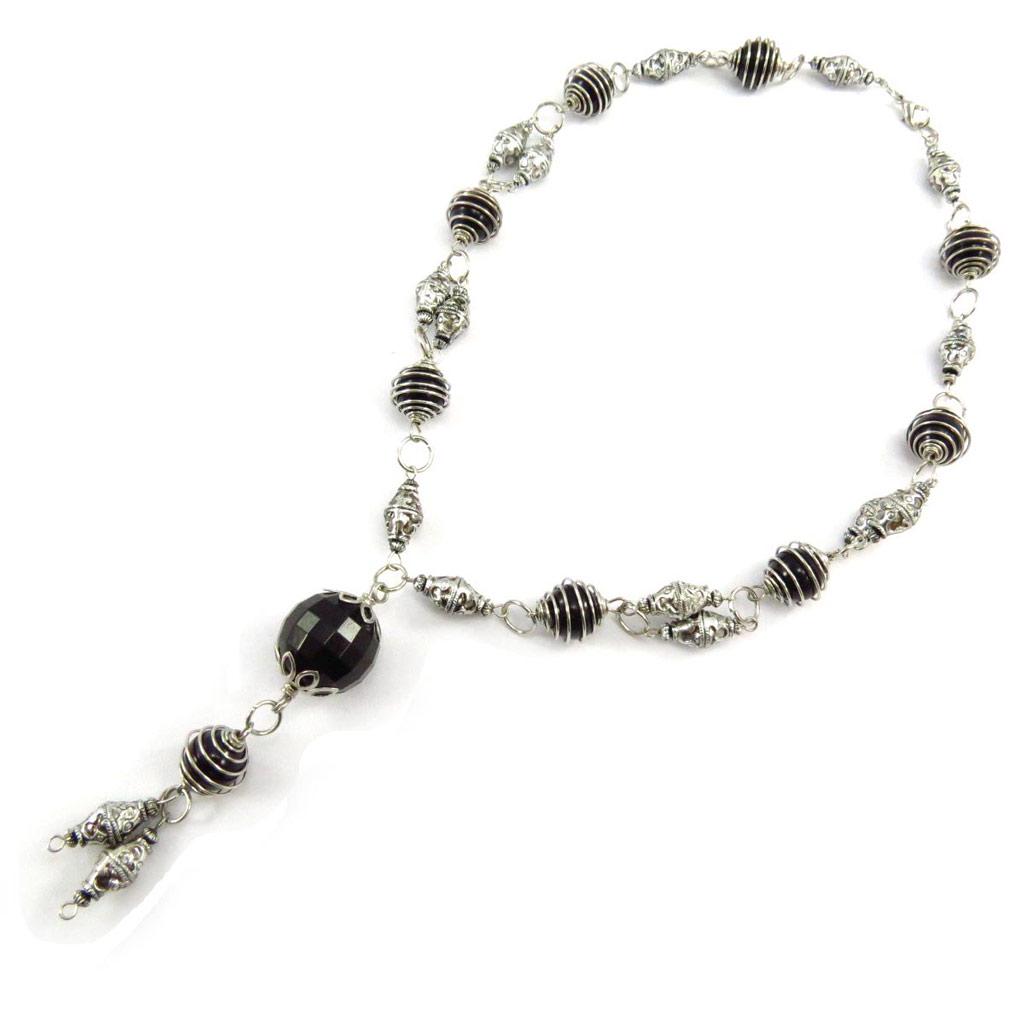 Les Trésors De Lily [J6981] - Collier Créateur 'Altai' noir argenté