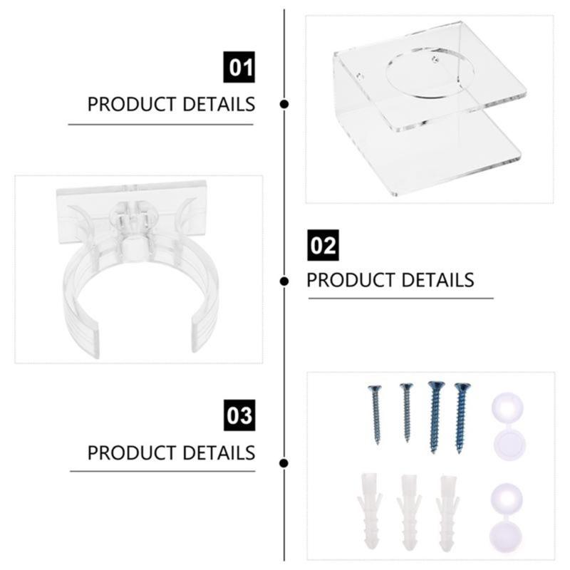 Wall Mounted Lightsaber Display Stand Acrylic Transparent Organizer Supplies for Living Room Wall Door Vertical Storage