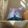 Creative bblack and pinks Pillow Case Silky elegant Comfort Sofa Bed Invisible zipper
