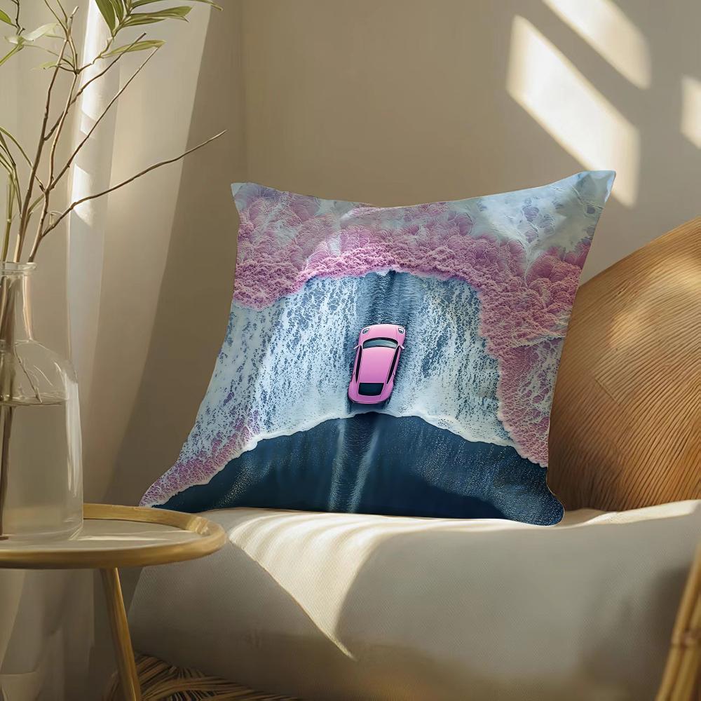 

Creative bblack and pinks Pillow Case Silky elegant Comfort Sofa Bed Invisible zipper 30X30cm
