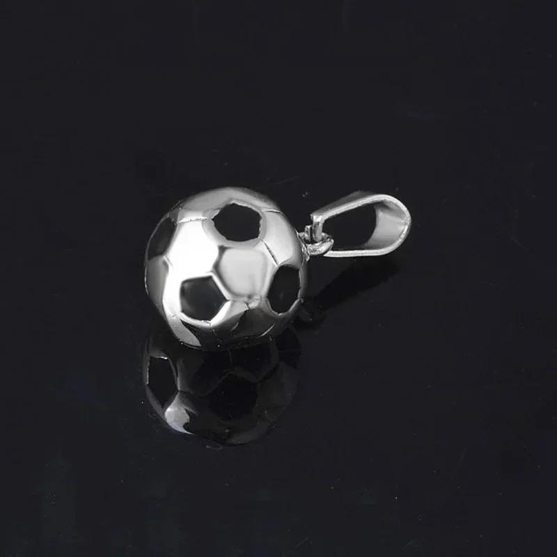 Football Necklace Men's Titanium Steel Non Fading Creative Sports Style European and American Stainless Steel Jewelry Pendant
